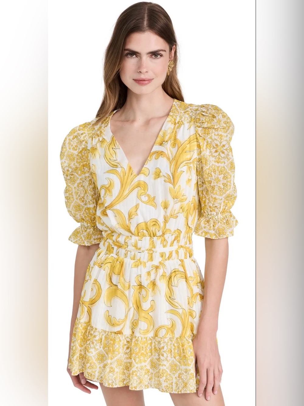 Ramy Brook Susan Dress – Bright Lemon Yellow Mini Dress – Size Large $395 Retail